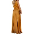 thumbnail image 3 of HLSOHJP Women's Split Boho Maxi Dress Summer Vacation Sleeveless Lace Up Bandage Pleated Bohemian Long Swing Dresses, 3 of 7