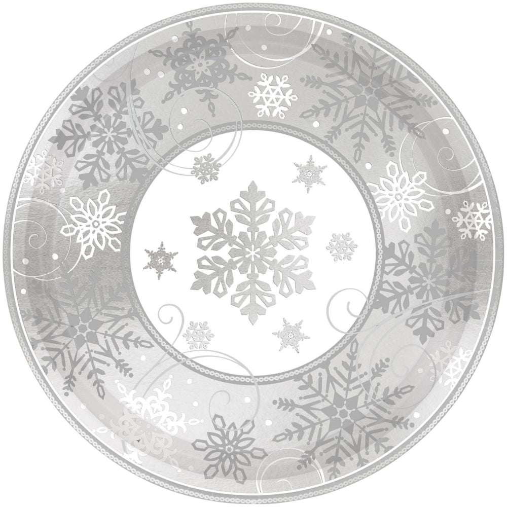 amscan Sparkling Snowflake Christmas Party Tableware 