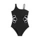 thumbnail image 2 of Traje de baño de una pieza para mujer, conjuntos de bikini para mujeres y niñas, traje de baño de verano liso, bañador deportivo de poliéster para niños., 2 of 5