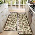 thumbnail image 4 of Kitchen Rugs Sets Of 2,Beige Christmas Pine Cone Pattern Anti Fatigue Kitchen Mat Rugs Non Slip Washable,Decorative Kitchen Floor Mats for Kitchen,Sink,Laundry,17"x47"+17"x47", 4 of 5