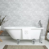 Heritage 60 Inch Cast Iron Clawfoot Tub Package - Chrome Feet & Fixtures