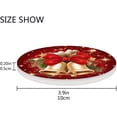 thumbnail image 4 of Christmas Bells Coasters Absorbent Moisture Non-Slip Drink Coaster Ceramic Stone with Cork Base Desktop Protection Prevent Furniture Damage 4PCS Home Decor, 4 of 6