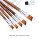 thumbnail image 2 of 13pcs pinceles de pintura de arte profesional set mango de madera largo pincel de pelo de nylon para Eccomum Punta angular, 2 of 7