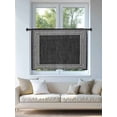 thumbnail image 4 of Sheer Curtains 54 Inch Length, Black Retro Greek Key Semi Sheer Curtains Light Filtering Window Treatment, Greece Ancient Rustic Geometric Privacy Voile Drapes for Living Room Bedroom 52x54 Inch, 4 of 7