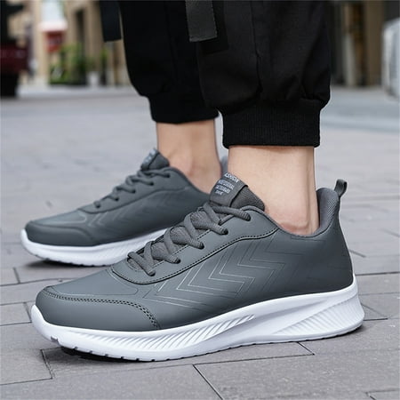 

PEASKJP Running Shoes Mens Mens Summer Wide Width Breathable Non Slip Soft Insole Sneaker Gym Tennis Shoes Dark Gray 11