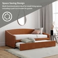 thumbnail image 4 of Hillsdale Oakley Upholstered Twin Daybed with Trundle, Saddle, 4 of 18