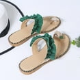 thumbnail image 6 of GERsome Women's Sandal Flat Sandals Toe Ring Slides Slip on Flip Flops, 6 of 7