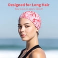 thumbnail image 5 of 2 Pack Swim Cap Women Adult - Stylish Silicone Swim Cap for Long Hair - Waterproof Swim Caps for Girls Women - Comfortable Fit for Pool, Beach, 5 of 6