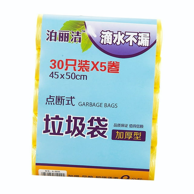 Trash Bags Kitchen 5 Rolls 150Pc Trash Bags Disposable Plastic Household Kitchen Trash Bags