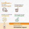 thumbnail image 3 of Truly Cold Pressed Coconut Oil, Wood Pressed Unrefined from Sun Dried Coconut, Single Ingredient, 33.8 fl oz (1 L), 3 of 8