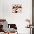 thumbnail image 2 of Square Wall Clock,Cute Baby Calf With Flower Crown On Head,Silent Non-Ticking Wall Clock Decor for Home Office Kitchen Living Room Bedroom(16inch), 2 of 4