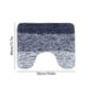 thumbnail image 3 of Alfombra de baño en forma de U de microfibra absorbente para inodoro | Alfombra de baño suave y mullida antideslizante | Lavable en máquina Secado rápido | Espuma de vellón polar | 16x20in | Gris,, 3 of 7