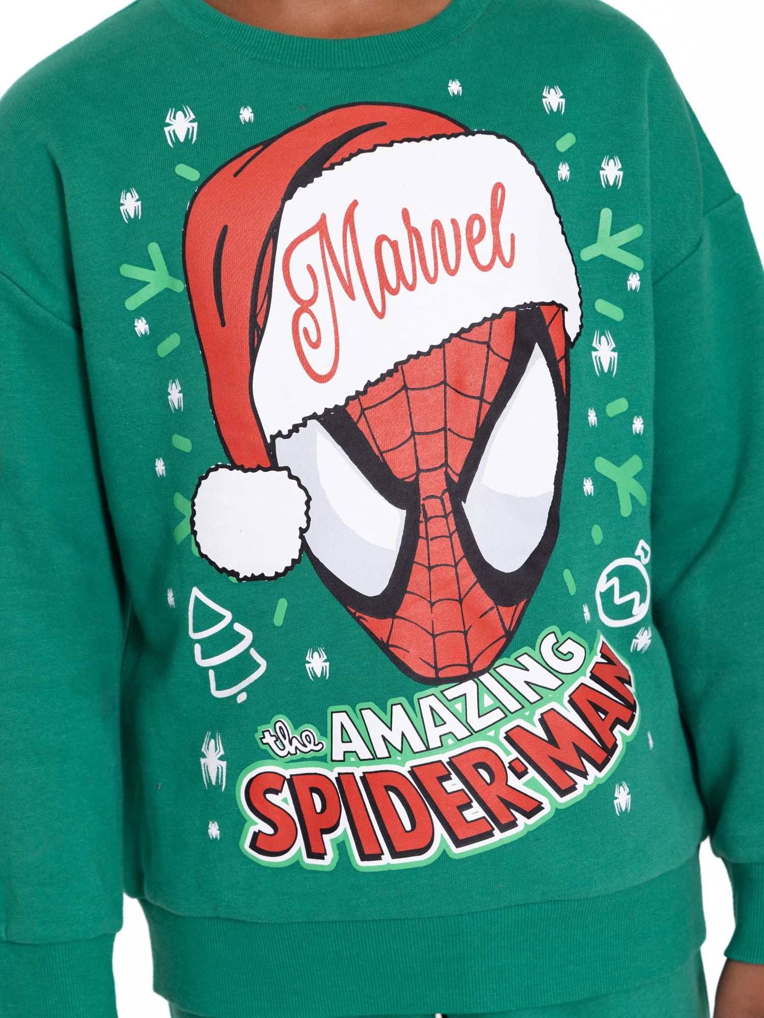 Spider-Man Boys Holiday Graphic Print Sweatshirt and Joggers Set, Sizes 4-18
