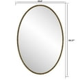 thumbnail image 4 of Oval Retro Mirror with Antique Gold Finish, Wall Hanging Decorative Mirror for Bathroom, Bedroom, Living Room Home Decor, 4 of 9