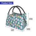 thumbnail image 3 of Kuqiui Lunch Bag for Women/Men,Waterproof Reusable Portable Lunch Tote,Lunch Box Bag.Thermal Cooler Bag Ideal for Work/Party/Travel/Picnic (Colorful Easter eggs ), 3 of 8