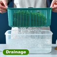 thumbnail image 4 of 5 Piece Food Storage Container Set  Plastic Fruit Container with Removable Colander  Blue, 4 of 8