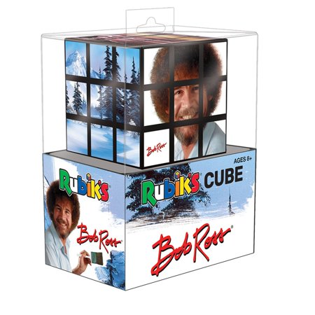 USAOPOLY Bob Ross Rubik's Cube, Joy of Painting Puzzle Game