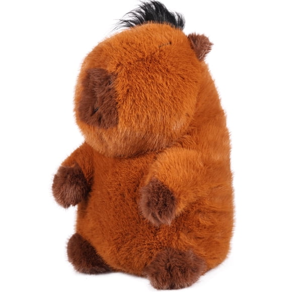 Vensio -10 Inch Capybara Plush Toy with Soft Hair, Realistic Brown Capybara Stuffed Animal Pillow for Kids and Adults, Adorable Cuddle Friend for Home Decor and Gifts