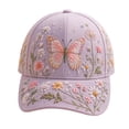 thumbnail image 2 of Women's Garden Hat Embroidered Floral Baseball Cap, Vintage Breathable Adjustable Sun Hat, Cute Dad Cap, 2 of 7