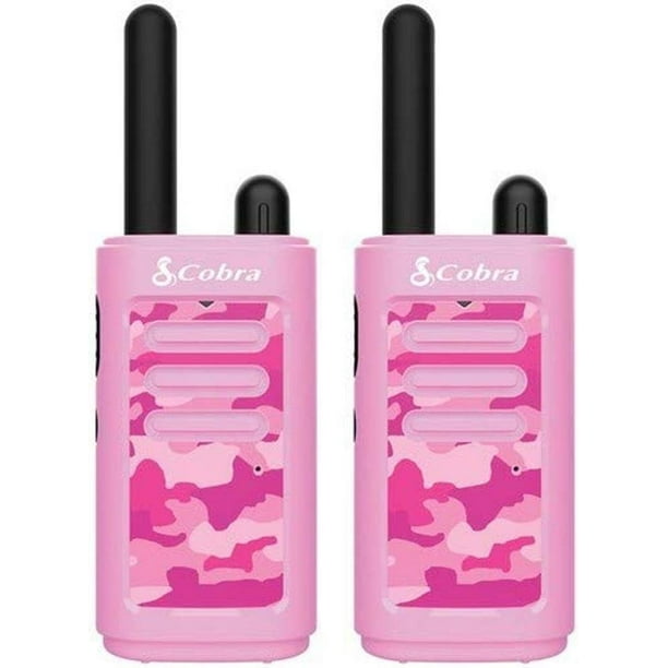 Walkie Talkies Cobra HE150 P, aptos para niños, alcance de 16 millas, paquete de 2