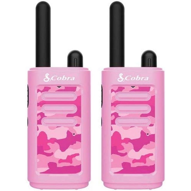 Walkie Talkies Cobra HE150 P, aptos para niños, alcance de 16 millas, paquete de 2