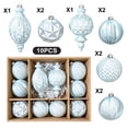 thumbnail image 3 of Light Green Embossed Vintage Christmas Ball Ornament Set Shatterproof Hanging Baubles for Xmas Tree Decor, 3 of 9