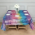 thumbnail image 3 of Colorful Tie Dye Pattern Square Tablecloth,Waterproof Square Table Cover,Wipeable Spillproof Washable Table Cover for Home Kitchen Party Decor 42"X42"(107x107cm), 3 of 6