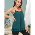 thumbnail image 5 of MANIFIQUE Plus Size Swing Lace Flowy Spaghetti Strap Tank Top with Built in Bra for Women (S-4XL), 5 of 7