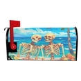 thumbnail image 3 of Ryvnso Mailbox Cover Magnetic Retro Summer Skeleton Mailbox Wrap Large Size 25.5x21 Inch, 3 of 8