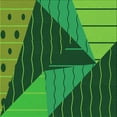 thumbnail image 1 of Ahgly Company Machine Washable Indoor Square Transitional Deep Emerald Green Area Rugs, 4' Square, 1 of 7