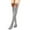 Gris, variante sur LSLJS Chaussettes Chaudes en Peluche pour Femmes, Longueur Genou Prolongée, Unies, avec Nœud de Noël