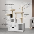 thumbnail image 4 of 2-in-1 Modern Cat Litter Box Enclosure Cat Tree Tower with Scratching Post, Hammock & Perch, 4 of 8
