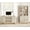 Beige Linen Printed-1-Column 71" Bookcase, variant on WAMPAT Home Office Furniture Set, 58" Executive Desk with Charging Station and Cabinet, 71" Tall Bookcase with Doors and Adjustable Shelves for Living Room, Oak Wood