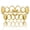 Gold, variant on Vampire Teeth Grillz - Grills for Your Teeth,14K Gold Plated Vampire Fangs Open Face Gold Grillz for Men Women Hip Hop Cosplay Rapper Costume Accessory (Extra 2 Molding Bars)