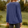 thumbnail image 4 of Womens Dressy Sweaters 2025 Fall Winter Long Sleeve Button Down Ruffle Henley Neck Casual Cotton Pullover Tops, 4 of 5
