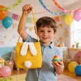 thumbnail image 6 of Kbndieu Easter Bunny Basket Cross Body Bags for Kids Boys Girls with Cute Rabbit Ears, Bunny Rabbit Easter Sling Bags for Easter Egg Hunts Party Favor Decorations Candy Gifts, 6 of 6