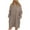 Khaki, variant on Women Long Sleeves Dresses Women's Solid Color Long Sleeve Neck Slim Slit Dress Long Sleeve Round-Neck Dress