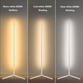 thumbnail image 2 of EP Light Modern LED Floor Lamps with Remote for Living Room, Dimmable, 56 inch Minimalist Standing Lighting for Bedroom, Office, White，2 Packs, 2 of 5