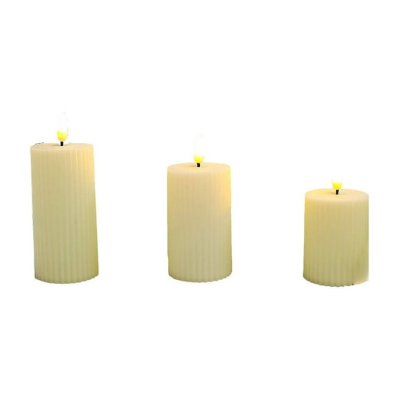 RoamHome Christmas LED Electronic Candles with Realistic Flickering Flame - Battery Operated Flameless Candles for Holiday, Birthday Party, Home Decor, Safe Indoor/Outdoor Decoration( 7x7in)