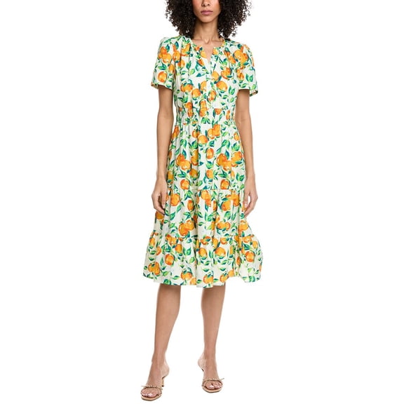 Nanette Nanette Lepore womens Short Sleeve Maxi Dress, XL, Orange