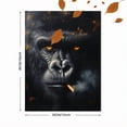 thumbnail image 3 of Qisvanset 12x16 Inch Smoking Gorilla Pop Art Canvas Wall Art, Trendy Animal Print Ready To Hang Home Decor, 3 of 8