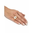 thumbnail image 3 of PalmBeach Jewelry Round Cubic Zirconia Wide Multi-Row Ring 8.99 TCW in 18K Yellow Gold or Platinum Plated Sterling Silver, 3 of 5