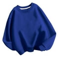thumbnail image 2 of Cavosen Crewneck Sweatshirt Toddler Girl Boys Little Kids Long Sleeve Pullover Sweatshirts Solid Trendy Sweatshirts Tunic Breathable Winter Warm Cute Soft Clothes Blue 10T, 2 of 4