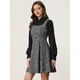 thumbnail image 3 of Vestido de Tweed para Mujer sin Mangas con Cuello Cuadrado Negro M, 3 of 6