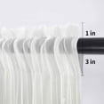 thumbnail image 3 of Sage Green Sheer Curtains Valances for Windows Floral Stripe Gradient Simple Branch Texture Chiffon Kitchen Valances for Cafe, Voile Window Treatments Curtains for Living Room Bedroom, 42"x18", 3 of 9