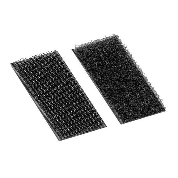 Reclosable Fastener Shapes, Acrylic Adhesive, 2 in, 1 in W, Black, 100 PK 1-2-100-SJ3571/SJ3572