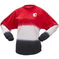 thumbnail image 2 of Women's Fanatics Red/Black Calgary Flames Ombre Long Sleeve T-Shirt, 2 of 3
