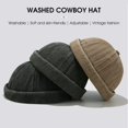 thumbnail image 2 of Hombres Skullcap Diseño ajustable Accesorios de apariencia de moda Hombres Retro Sin sombreros de ala para actividades al aire libre, 2 of 5