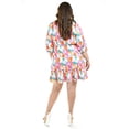 thumbnail image 3 of Vestido con olán Roman Fashion /Tallas Extras, 4284 (Blanco flor) blanco 36, 3 of 6