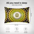 thumbnail image 6 of Easygdp Yellow Mandala Pillowcase 20×30 inches, Throw Pillowcase with Invisible Zipper for Bedroom, Sofa, Office, 6 of 8